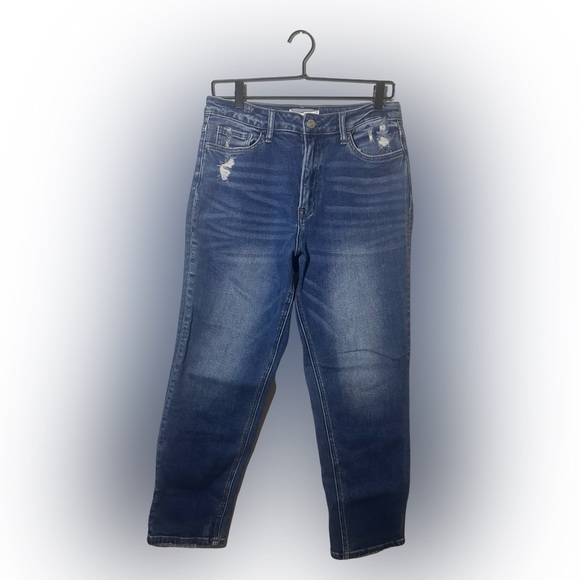 VERVET BY FLYING MONKEY Denim - Womens Vervet High-rise Stretch Slim Straight Denim Jeans Size 29